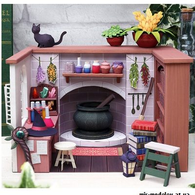 9608 miniature world witchs room canon iz bumagi razvertka shablon papercraft skachat besplatno mir bumazhnogo modelirovanija a256625.jpg