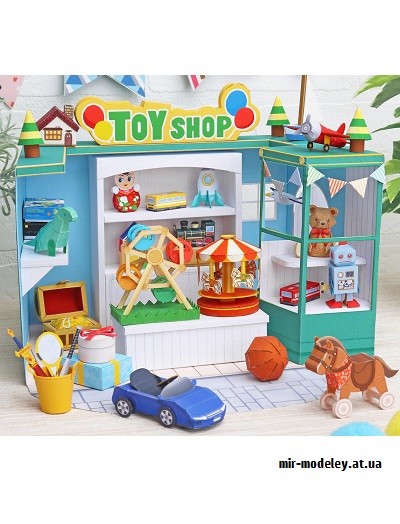 №9609 - Miniature world (Toy shop) (Canon) из бумаги — развертка (шаблон) papercraft скачать бесплатно | Мир бумажного моделирования