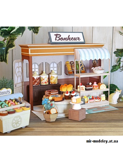 №9610 - Miniature world (Sweets Shop) (Canon) из бумаги — развертка (шаблон) papercraft скачать бесплатно | Мир бумажного моделирования