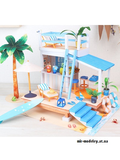 №9613 - Miniature world (Summer vacation) (Canon) из бумаги — развертка (шаблон) papercraft скачать бесплатно | Мир бумажного моделирования