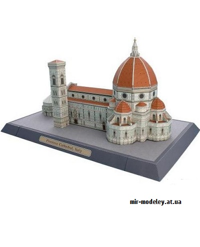 №9659 - Санта-Мария-дель-Фьоре / Florence Cathedral (Canon) , Italy (Canon) из бумаги — развертка (шаблон) papercraft скачать бесплатно | Мир бумажного моделирования
