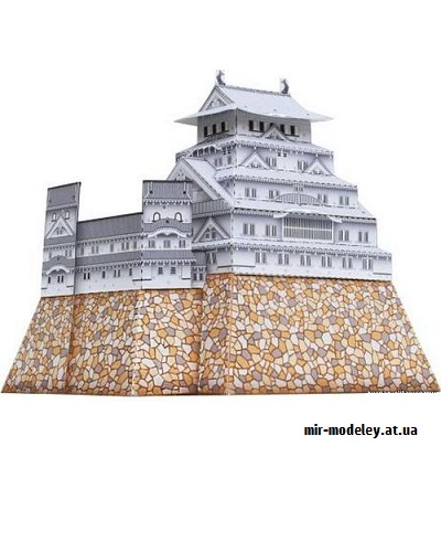 №9661 - Himeji Castle, Japan Mini Version (Canon) из бумаги — развертка (шаблон) papercraft скачать бесплатно | Мир бумажного моделирования