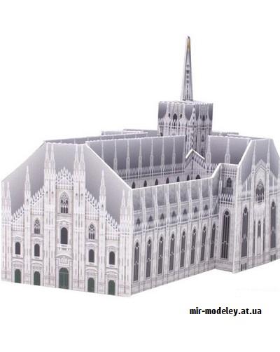 №9664 - Milan Cathedral, Italy Mini Version (Canon) из бумаги — развертка (шаблон) papercraft скачать бесплатно | Мир бумажного моделирования