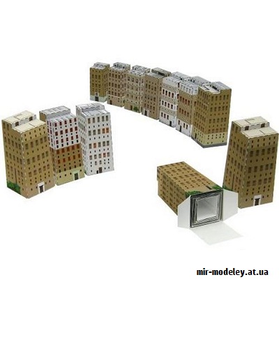 №9666 - Miniature Desktop Towns Shibam (Canon) из бумаги — развертка (шаблон) papercraft скачать бесплатно | Мир бумажного моделирования