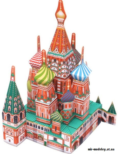 №9670 - Saint Basil’s Cathedral, Russia Mini Version (Canon) из бумаги — развертка (шаблон) papercraft скачать бесплатно | Мир бумажного моделирования
