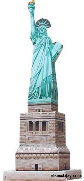 №9672 - Statue of Liberty, United States of America Mini Version (Canon) из бумаги — развертка (шаблон) papercraft скачать бесплатно | Мир бумажного моделирования