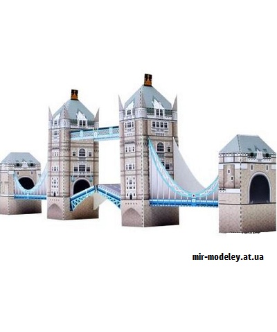 №9673 - Tower Bridge, England Mini Version (Canon) из бумаги — развертка (шаблон) papercraft скачать бесплатно | Мир бумажного моделирования