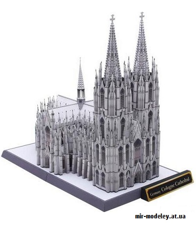 №9674 - Germany Cologne Cathedral (Canon) из бумаги — развертка (шаблон) papercraft скачать бесплатно | Мир бумажного моделирования