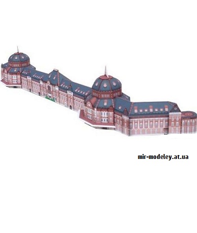 №9682 - Tokyo Station Marunouchi Building, Japan Mini Version (Canon) из бумаги — развертка (шаблон) papercraft скачать бесплатно | Мир бумажного моделирования