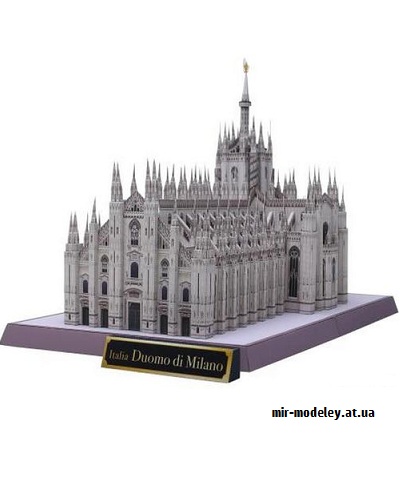 №9684 - Italy Milan Cathedral (Canon) из бумаги — развертка (шаблон) papercraft скачать бесплатно | Мир бумажного моделирования