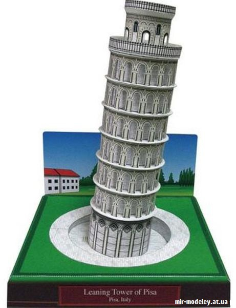 №9685 - Leaning Tower of Pisa, Italy (Canon) из бумаги — развертка (шаблон) papercraft скачать бесплатно | Мир бумажного моделирования