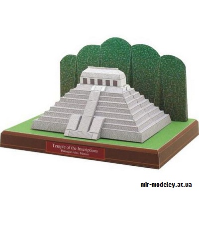 №9693 - Temple of the Inscriptions, Mexico (Canon) из бумаги — развертка (шаблон) papercraft скачать бесплатно | Мир бумажного моделирования