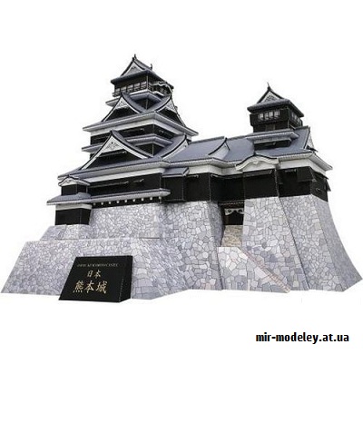 №9704 - Kumamoto Castle, Japan (Canon) из бумаги — развертка (шаблон) papercraft скачать бесплатно | Мир бумажного моделирования