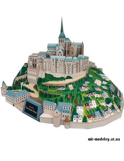№9705 - Mont-Saint-Michel, France (Canon) из бумаги — развертка (шаблон) papercraft скачать бесплатно | Мир бумажного моделирования