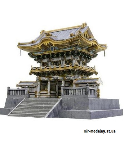 №9708 - Nikko Toshogu Shrine (Yomeimon), Japan (Canon) из бумаги — развертка (шаблон) papercraft скачать бесплатно | Мир бумажного моделирования