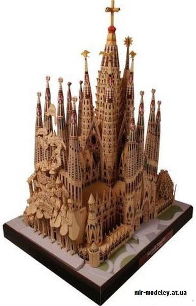 №9712 - Sagrada Familia, Spain (Canon) из бумаги — развертка (шаблон) papercraft скачать бесплатно | Мир бумажного моделирования