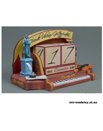 №1092 - Ludwig van Beethoven Perpetual Calendar (Mondorfer Bastelboegen 48) из бумаги — развертка (шаблон) papercraft скачать бесплатно | Мир бумажного моделирования