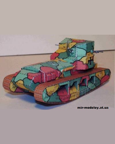 №1126 - Mark A Medium "Whippet" (Wayne McCullough) из бумаги — развертка (шаблон) papercraft скачать бесплатно | Мир бумажного моделирования