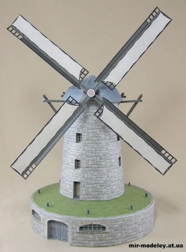 №1463 - Ветряная мельница Райдта / Rheidter Windmuehle (Mondorfer Bastelbogen) из бумаги — развертка (шаблон) papercraft скачать бесплатно | Мир бумажного моделирования