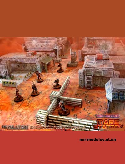 №1568 - Игровое поле Mars Station (Worldworks) из бумаги — развертка (шаблон) papercraft скачать бесплатно | Мир бумажного моделирования