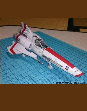 №1593 - Космический истребитель Viper Mark II (UHU 02) из бумаги — развертка (шаблон) papercraft скачать бесплатно | Мир бумажного моделирования