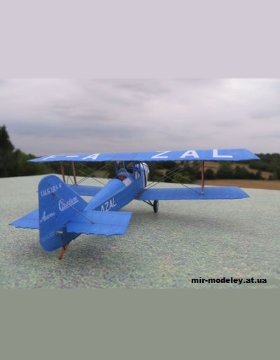 №1675 - Спортивный, учебно-тренировочный самолет Caudron type C272 "LUCIOLE" (Criquet) из бумаги — развертка (шаблон) papercraft скачать бесплатно | Мир бумажного моделирования
