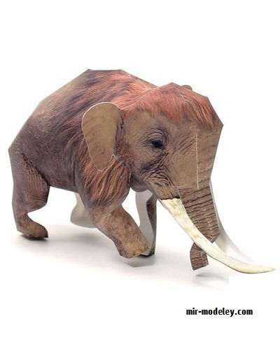 №17848 - Мамонт / Manmos (Keiji Kawaguchi) из бумаги — развертка (шаблон) papercraft скачать бесплатно | Мир бумажного моделирования