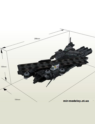 №1803 - Aircraft Carrier «Three Hierarchs» (Tomorrow War) из бумаги — развертка (шаблон) papercraft скачать бесплатно | Мир бумажного моделирования