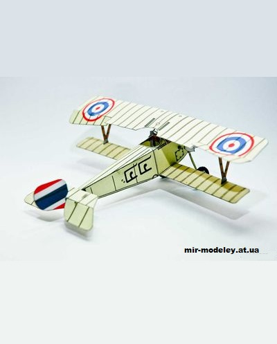 №1929 - Истребитель Nieuport 11 "Bebe" Royal Thai Airforce из бумаги — развертка (шаблон) papercraft скачать бесплатно | Мир бумажного моделирования