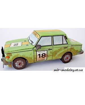 №6655 - Wartburg 353 S Rallye (ABC) из бумаги — развертка (шаблон) papercraft скачать бесплатно | Мир бумажного моделирования