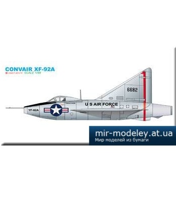 №2176 - Истребитель Convair XF-92A (Bestpapermodels) из бумаги — развертка (шаблон) papercraft скачать бесплатно | Мир бумажного моделирования