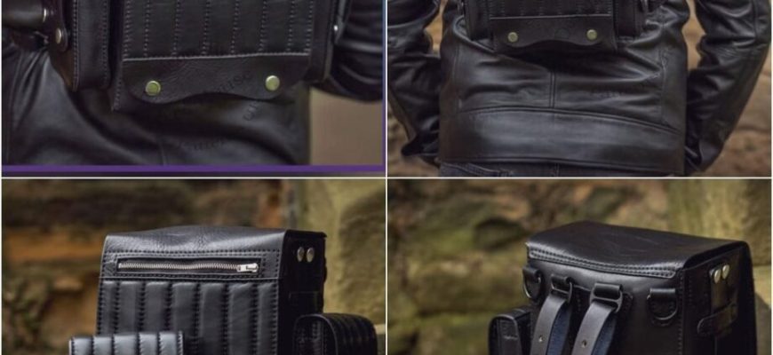 vykrojka bolshogo kozhanogo bajkerskogo rjukzaka s mnozhestvom karmanov i na klapane 276faae.jpg